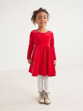 Hanna Andersson velour super soft skater dress